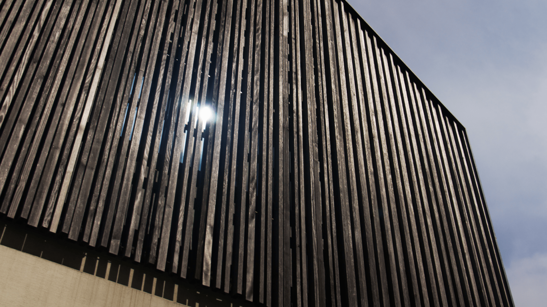 garden of venus building wooden facade