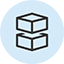 A graphic of boxes stacking on top of one another, to show building blocks