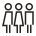 A graphic showing three iterations of an outline of a person, of different gender expressions.