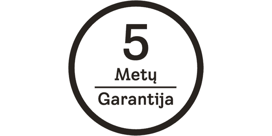 VELUX 5 metu garantija