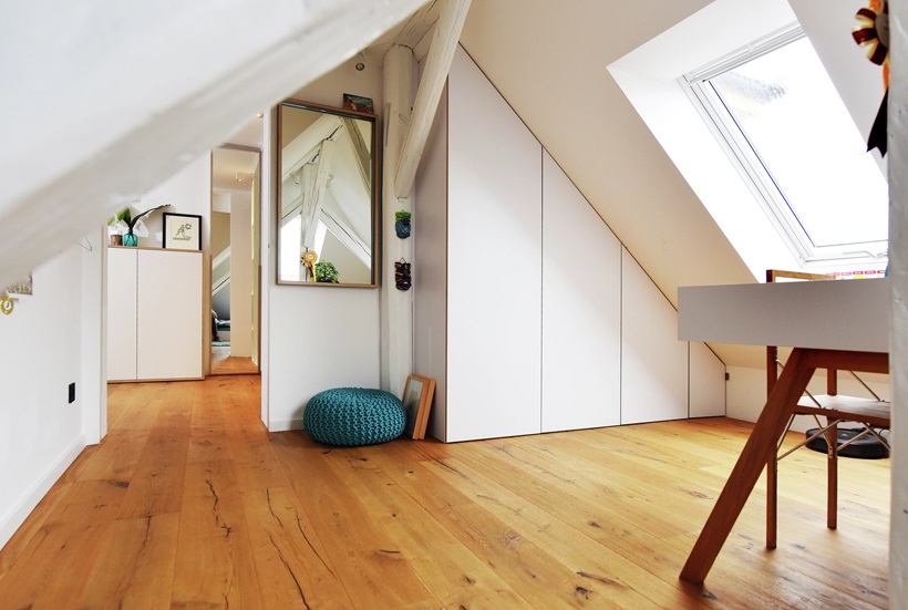 VELUX jumta logi, GLU, istaba pusaudzim, darbistaba, mantu glabāšana