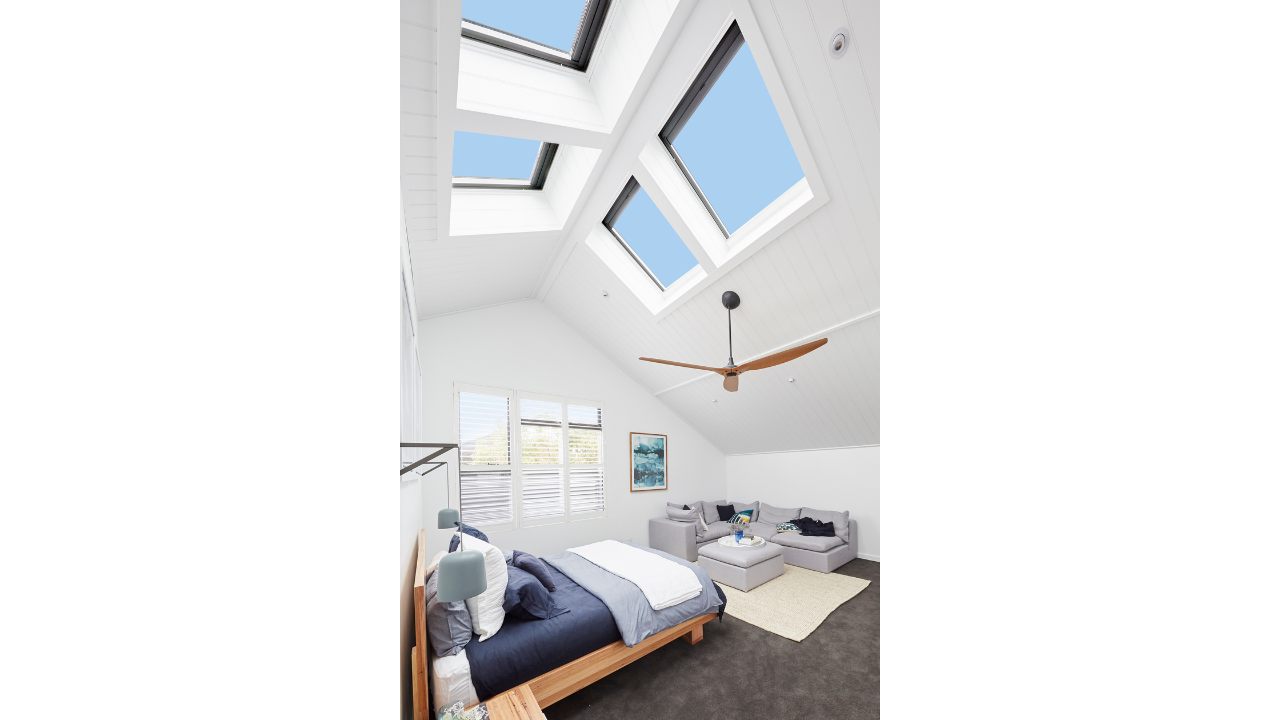 skylights over bedroom attic convert