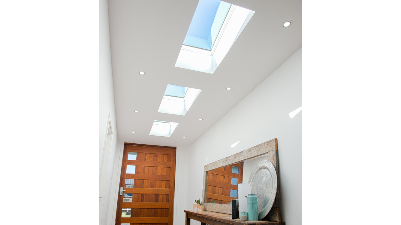 skylights over door hallway entry way