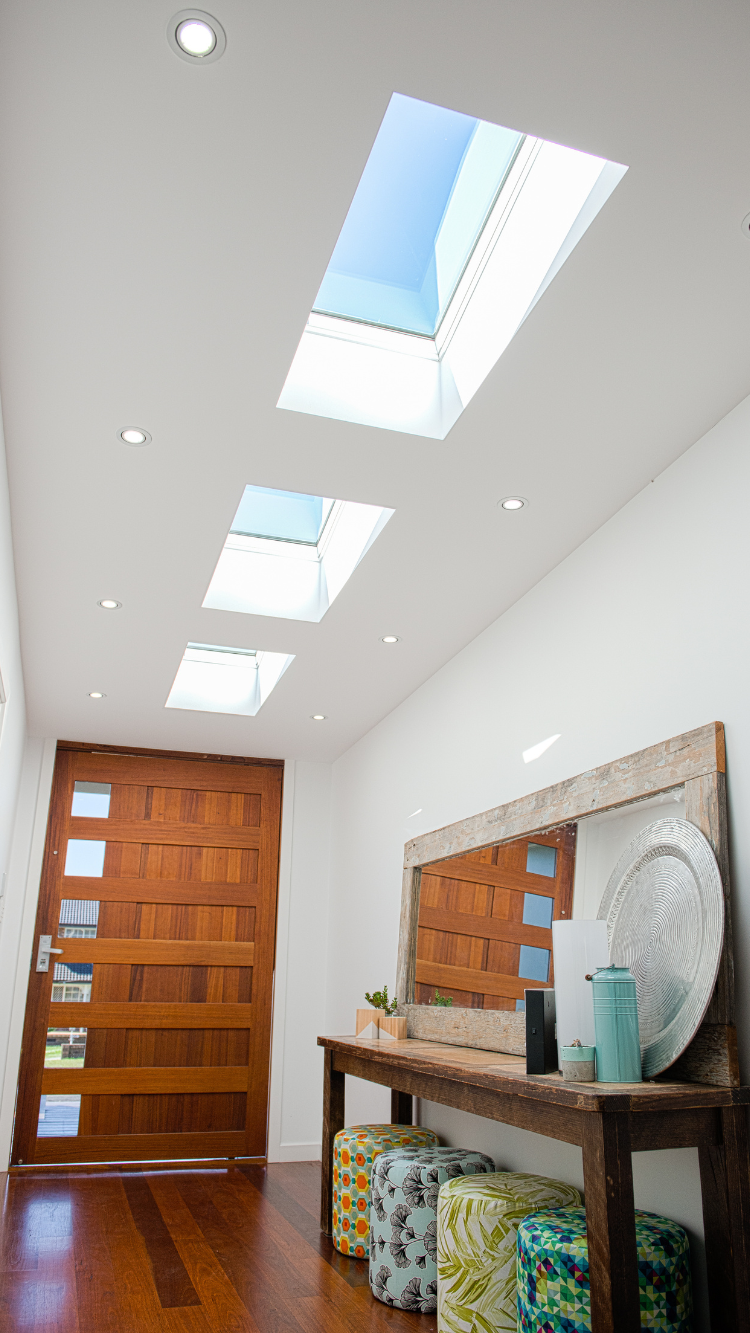 skylights over door hallway entry way