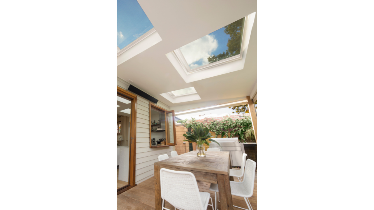 skylights over verandah flat