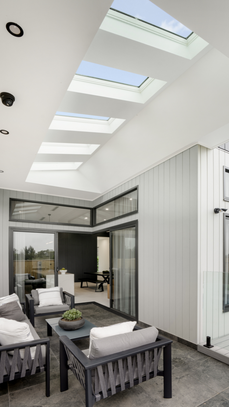 skylights long patio