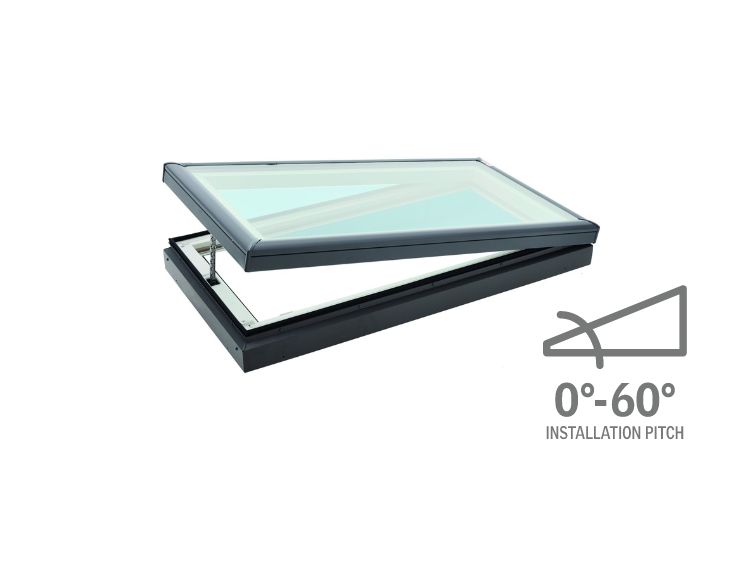 manual opening skylight for flat roofs