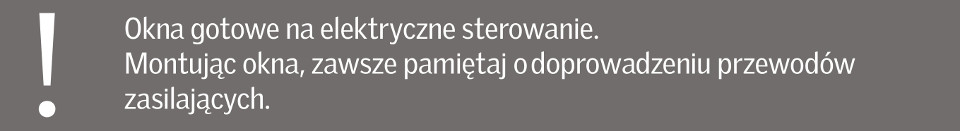 Okna dachowe - sterowanie elektryczne