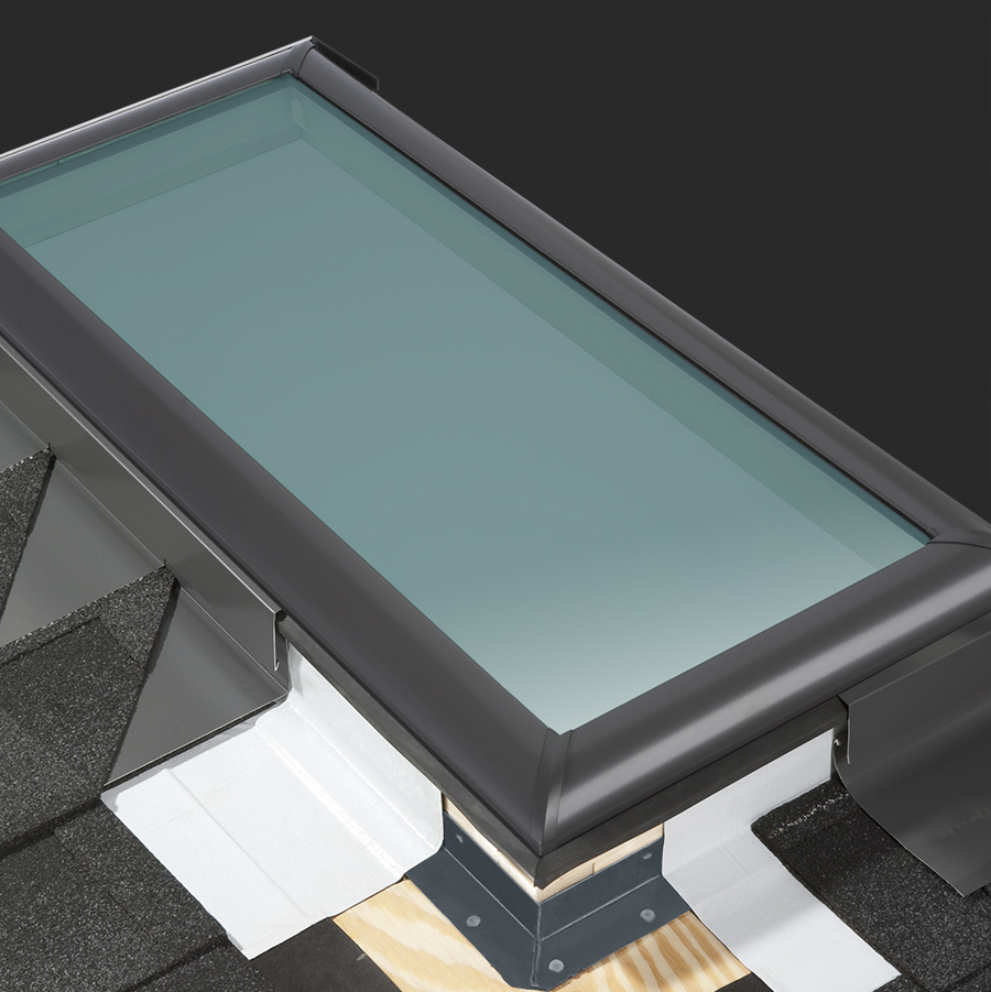 VELUX Deck Mount Tile Roof Aluminum Flashing Kit for Skylights VELUX Deck Mount Tile Roof Aluminum Flashing Kit for Skylights