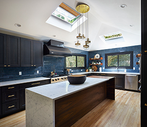 VELUX Skylights installed in Kitchen to bring in natural light and fresh air