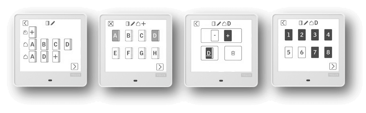 VELUX Touch – Redigera grupper