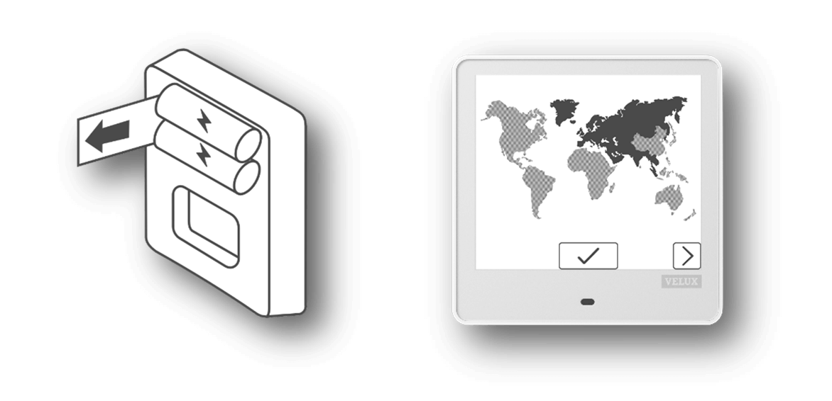 Power on your VELUX Touch